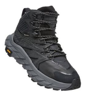 SIZE  8.5   WOME.N  HOKA ONE ANACAPA MID GTX  Black GORE -TEX. Hiking   Boots